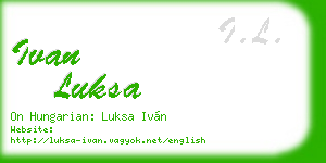 ivan luksa business card